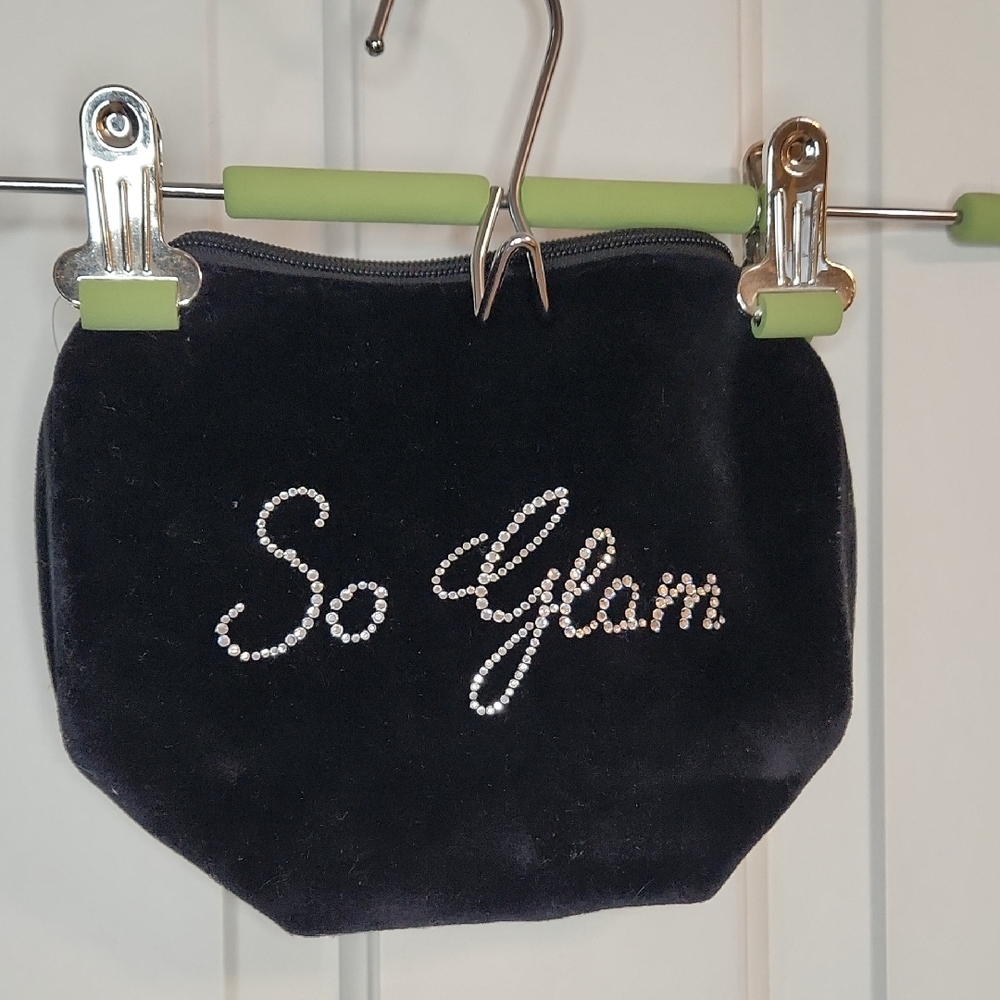 So glam Black Velvet Bag